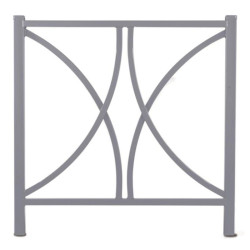 Barrière de protection urbaine en acier gris