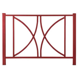 Barrière de ville 150 cm en acier coloris bordeaux Barrière de ville 150 cm en acier coloris bordeaux