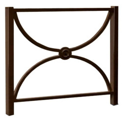 Barrière de ville en acier, 110 cm coloris marron