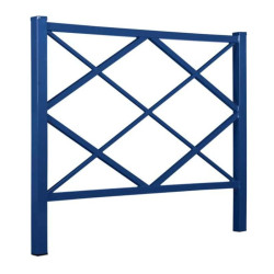 Barrière de sécurité métallique bleue