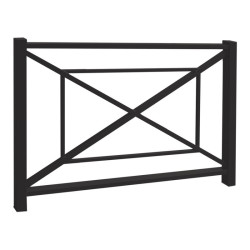 Barrière de ville en acier noir