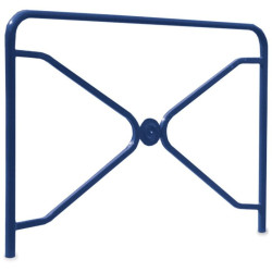 Barrière métallique de couleur bleue Barrière métallique de couleur bleue