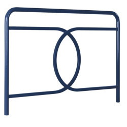 Barrière de ville en acier peint en bleu
