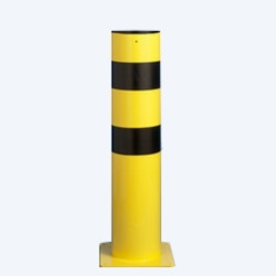 Potelet anti-stationnement  Ø 273 mm, jaune et 2 bandes noires