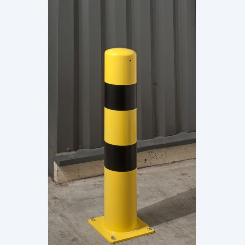 Potelet de sécurité jaune et noir